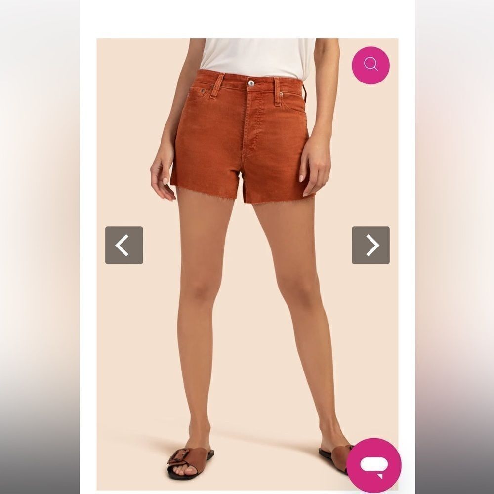 Ag Adriano Goldschmied Women's High Waist Shorts In Rust